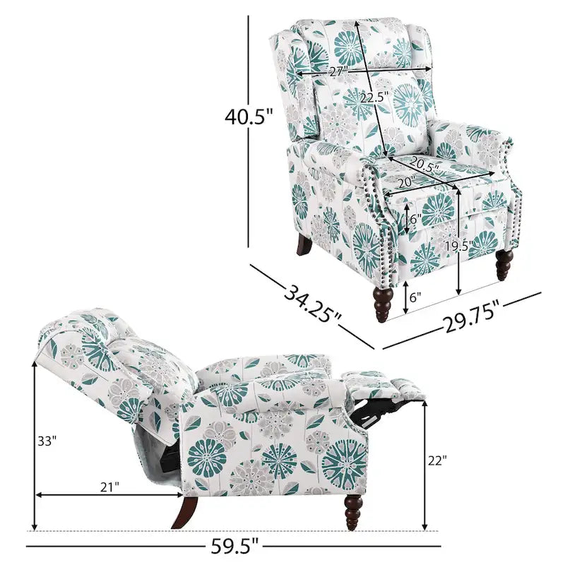 Fauteuil inclinable matelassé