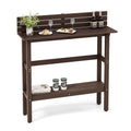 Table de bar d'extérieur 48 po avec étagère de rangement et pied réglable - Voir détails