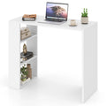 Gymax 36 Compact Writing Desk w/ 3 Open Shelves Freestanding