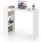 Gymax 36 Compact Writing Desk w/ 3 Open Shelves Freestanding