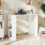 Bureau compact 36 po avec 3 étagères ouvertes autoportant