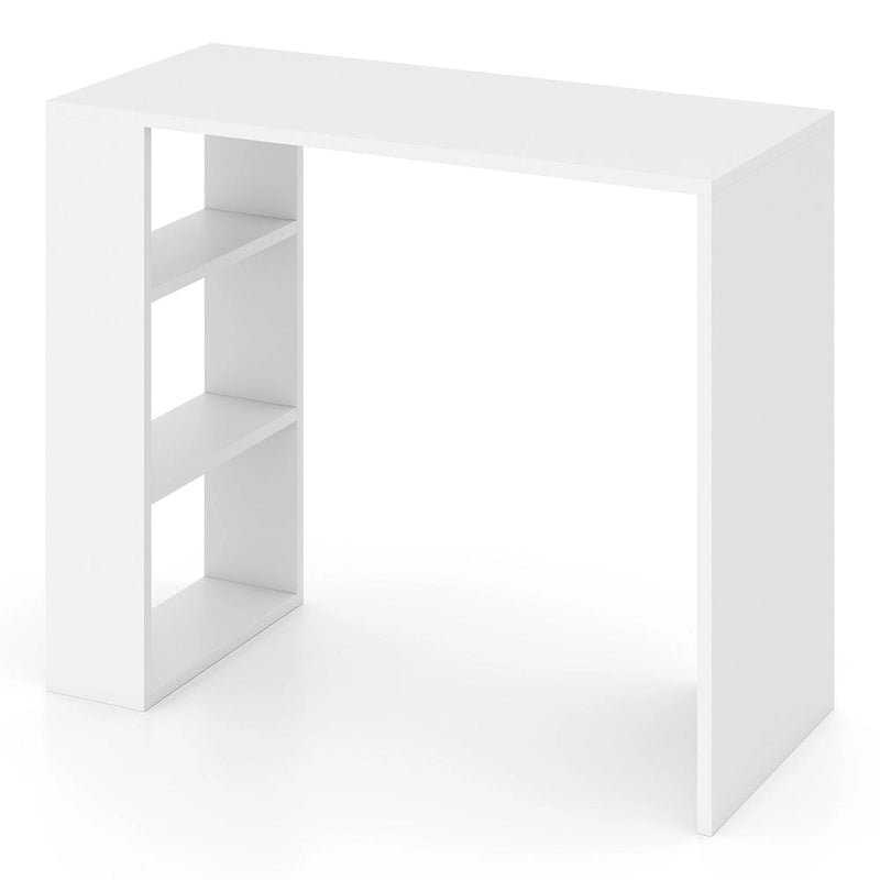 Bureau compact 36 po avec 3 étagères ouvertes autoportant
