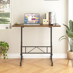 Bureau Debout Mobile avec Roulettes, Petit Bureau Debout à Hauteur Réglable, Bureaux Roulants Portables de 80 cm