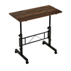Bureau Debout Mobile avec Roulettes, Petit Bureau Debout à Hauteur Réglable, Bureaux Roulants Portables de 80 cm