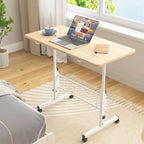 Bureau Debout Mobile avec Roulettes, Petit Bureau Debout à Hauteur Réglable, Bureaux Roulants Portables de 80 cm