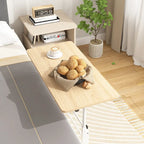 Bureau Debout Mobile avec Roulettes, Petit Bureau Debout à Hauteur Réglable, Bureaux Roulants Portables de 80 cm