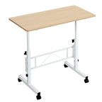Bureau Debout Mobile avec Roulettes, Petit Bureau Debout à Hauteur Réglable, Bureaux Roulants Portables de 80 cm