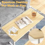 Bureau Debout Mobile avec Roulettes, Petit Bureau Debout à Hauteur Réglable, Bureaux Roulants Portables de 80 cm