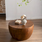 Table basse style vintage en forme de seau avec fonction de rangement