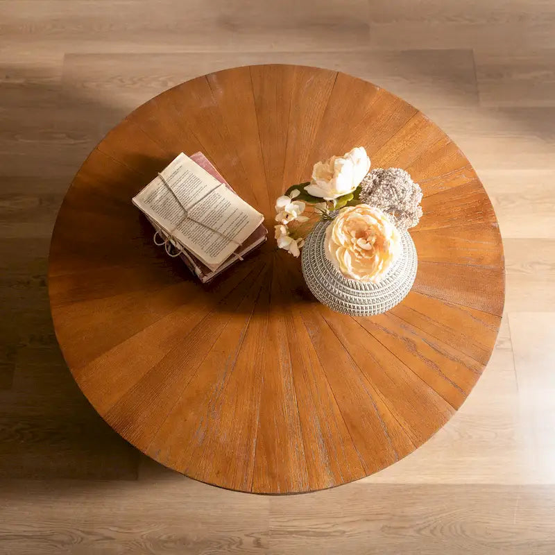 Table basse style vintage en forme de seau avec fonction de rangement