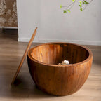 Table basse style vintage en forme de seau avec fonction de rangement