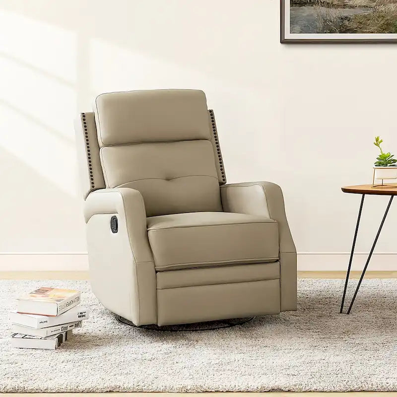 Fauteuil inclinable de salon avec piètement en métal