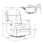 Fauteuil inclinable de salon avec piètement en métal