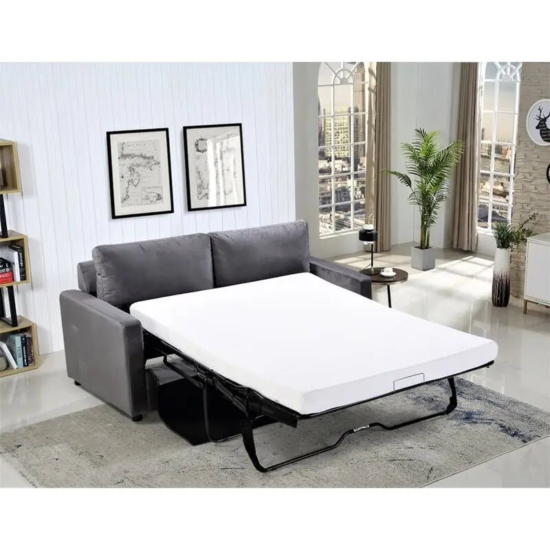 Canapé convertible en velours de 70 pouces de côté