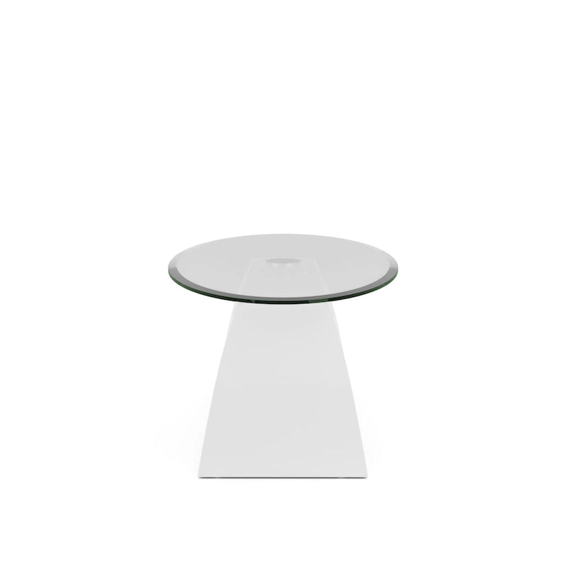 Table basse ovale avec plateau en verre de 47 pouces