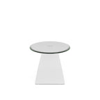 Table basse ovale avec plateau en verre de 47 pouces