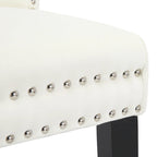 Chaises de salle à manger capitonnées à oreilles (lot de 4), avec rivets et anneaux.