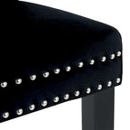Chaises de salle à manger capitonnées à oreilles (lot de 4), avec rivets et anneaux.