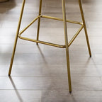 Tabourets de bar pivotants modernes en velours (lot de 2)