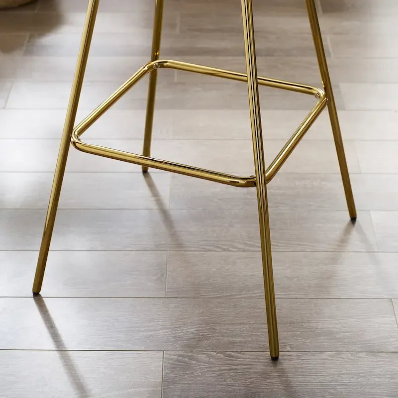 Tabourets de bar pivotants modernes en velours (lot de 2)