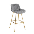 Tabourets de bar pivotants modernes en velours (lot de 2)