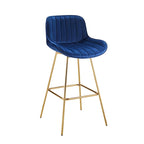 Tabourets de bar pivotants modernes en velours (lot de 2)