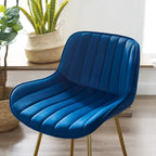 Tabourets de bar pivotants modernes en velours (lot de 2)