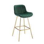 Tabourets de bar pivotants modernes en velours (lot de 2)