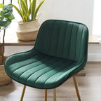 Tabourets de bar pivotants modernes en velours (lot de 2)
