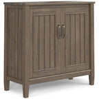 Meuble bas moderne en bois massif, 81 cm de large, brun fumé - 35,5 cm de profondeur x 81 cm de large x 79 cm de haut