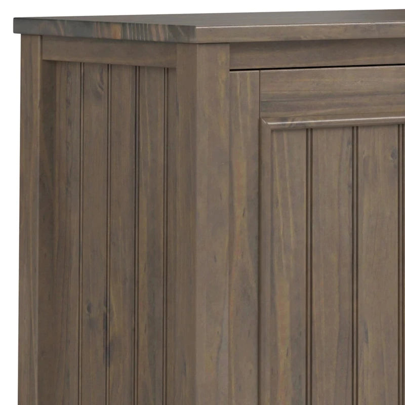 Meuble bas moderne en bois massif, 81 cm de large, brun fumé - 35,5 cm de profondeur x 81 cm de large x 79 cm de haut