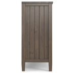 Meuble bas moderne en bois massif, 81 cm de large, brun fumé - 35,5 cm de profondeur x 81 cm de large x 79 cm de haut