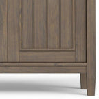 Meuble bas moderne en bois massif, 81 cm de large, brun fumé - 35,5 cm de profondeur x 81 cm de large x 79 cm de haut