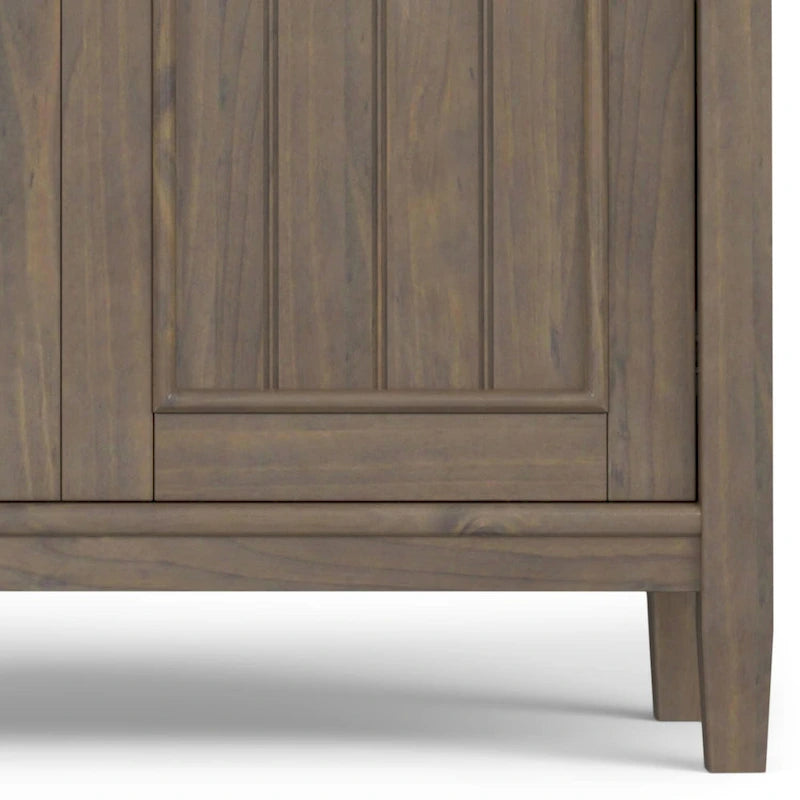 Meuble bas moderne en bois massif, 81 cm de large, brun fumé - 35,5 cm de profondeur x 81 cm de large x 79 cm de haut