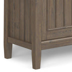 Meuble bas moderne en bois massif, 81 cm de large, brun fumé - 35,5 cm de profondeur x 81 cm de large x 79 cm de haut