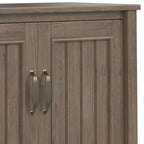 Meuble bas moderne en bois massif, 81 cm de large, brun fumé - 35,5 cm de profondeur x 81 cm de large x 79 cm de haut