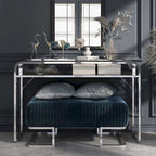 Table basse simple couche en verre de 46 pouces de style moderne