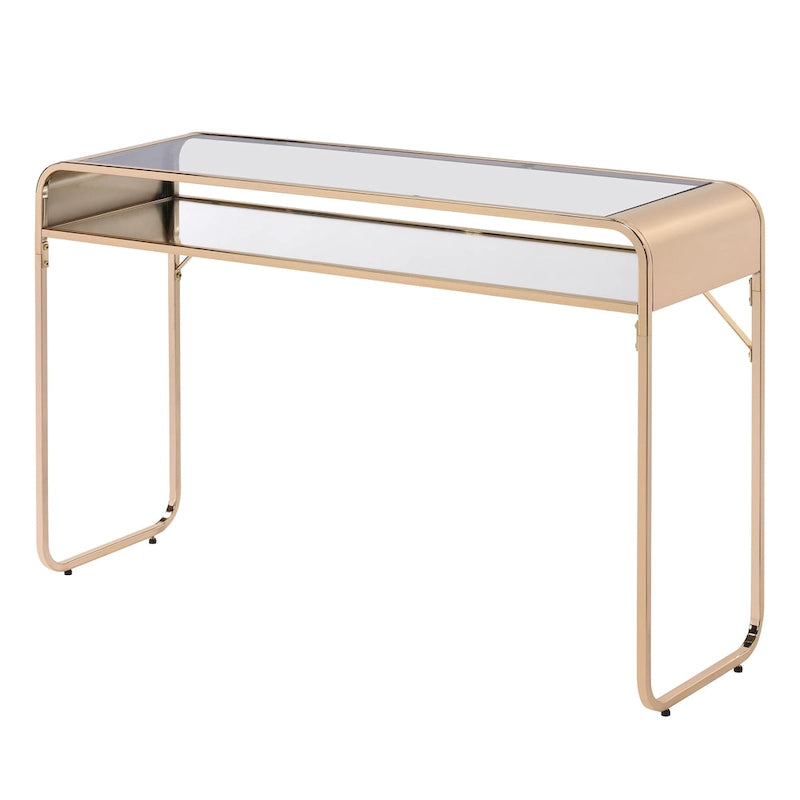 Table basse simple couche en verre de 46 pouces de style moderne