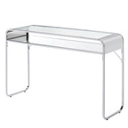 Table basse simple couche en verre de 46 pouces de style moderne