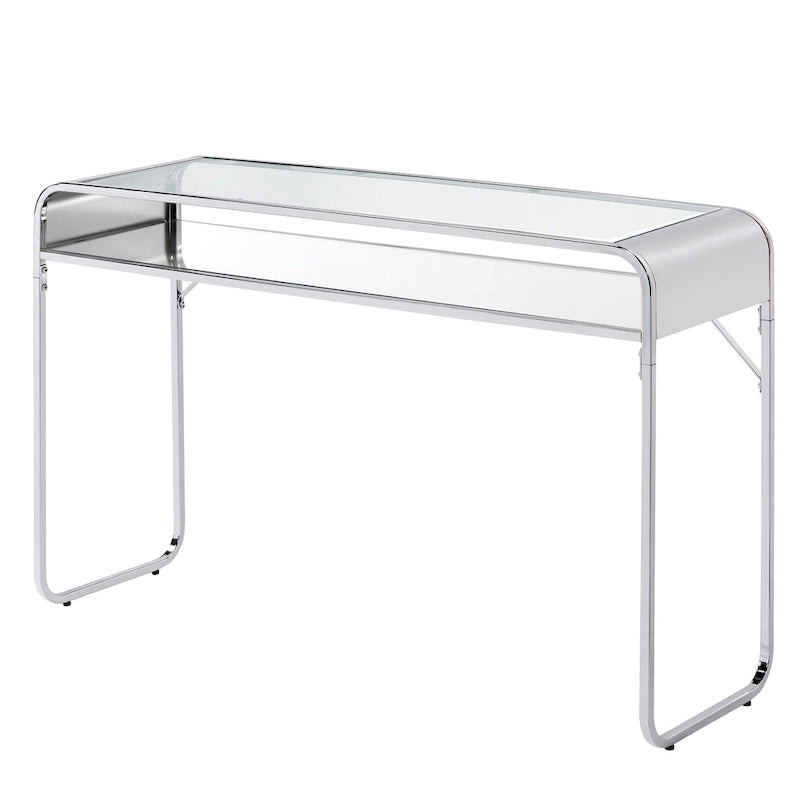 Table basse simple couche en verre de 46 pouces de style moderne