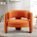 Fauteuil d'appoint moderne en velours avec accoudoirs pour salon
