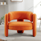 Fauteuil d'appoint moderne en velours avec accoudoirs pour salon