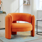 Fauteuil d'appoint moderne en velours avec accoudoirs pour salon
