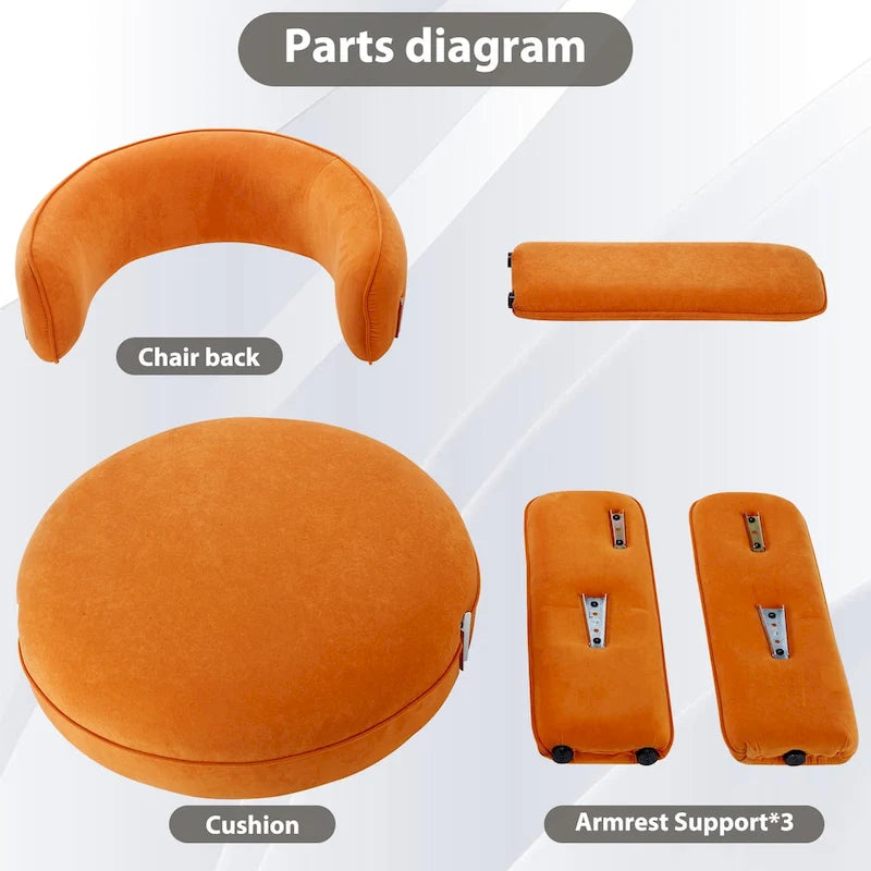 Fauteuil d'appoint moderne en velours avec accoudoirs pour salon