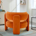 Fauteuil d'appoint moderne en velours avec accoudoirs pour salon
