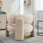 Fauteuil d'appoint moderne en velours avec accoudoirs pour salon