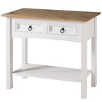 Console de table en bois 2 tiroirs