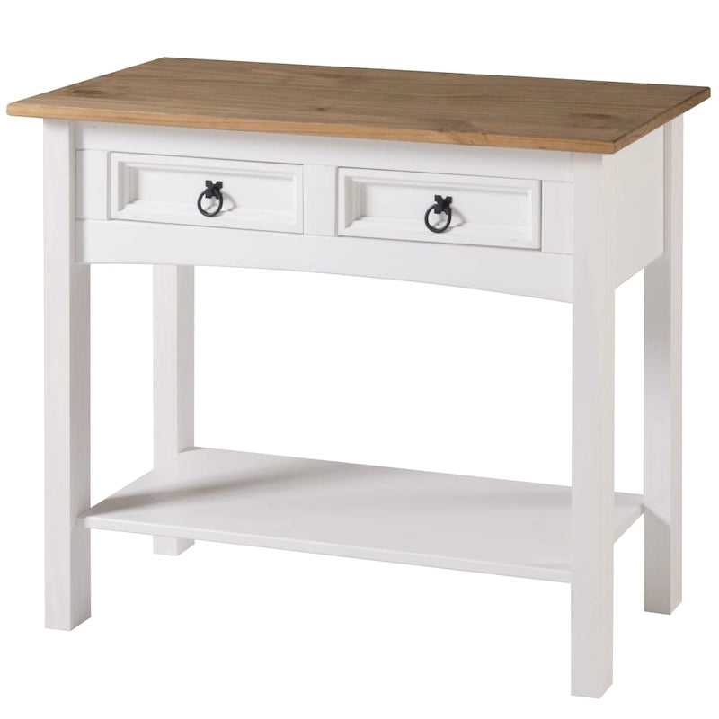 Console de table en bois 2 tiroirs