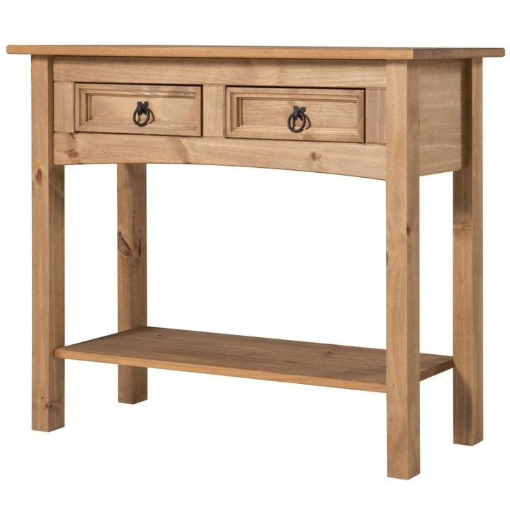 Console de table en bois 2 tiroirs