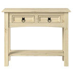 Console de table en bois 2 tiroirs